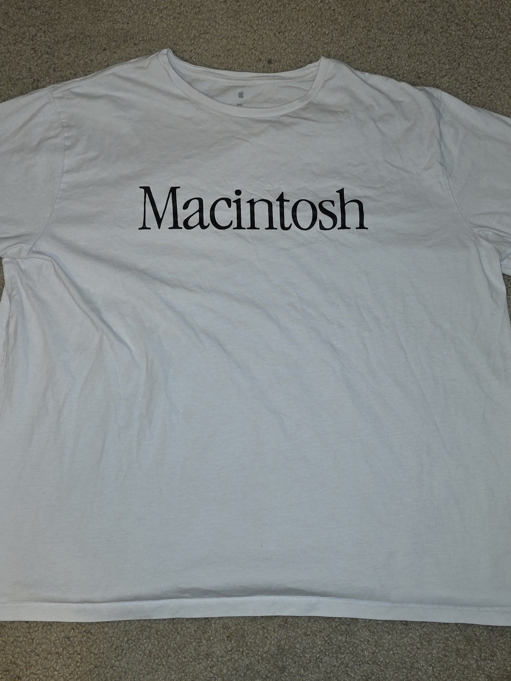 Apple Macintosh Vintage Mens 2XL Short Sleeve Shirt Computer T Shirt White